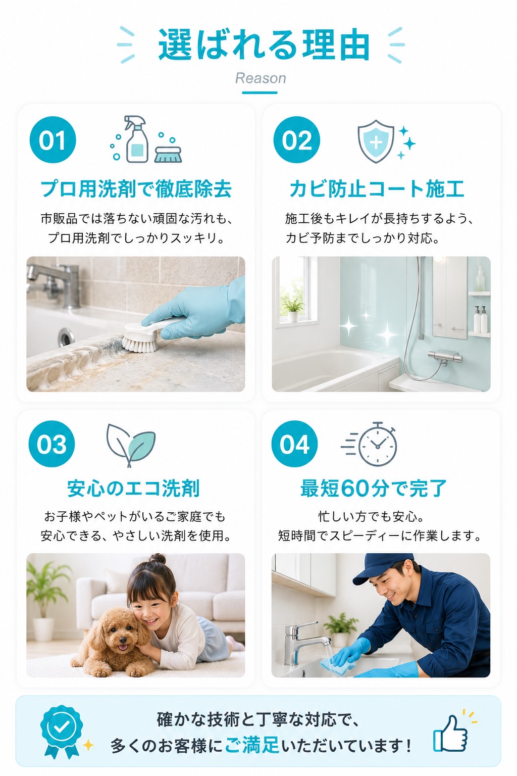 水回りクリーニングが選ばれる理由